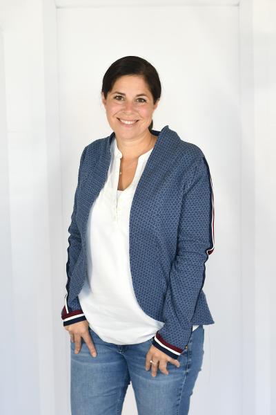 Nähbeispiel Cardigan mit Schalkragen lillesol women No. 29